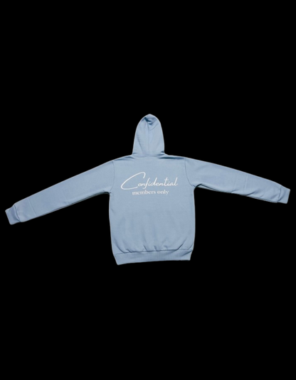 Confidential Members Only Baby Blue Hoodie