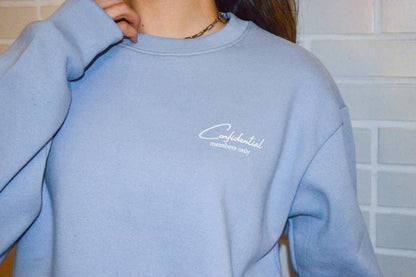 Confidential Members Only Baby Blue Crewneck