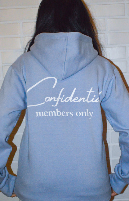 Confidential Members Only Baby Blue Hoodie