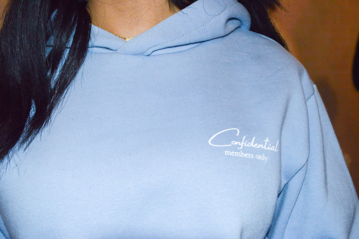 Confidential Members Only Baby Blue Hoodie