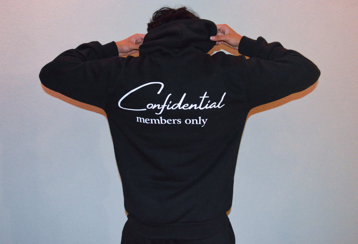 Confidential Members Only Black Hoodie